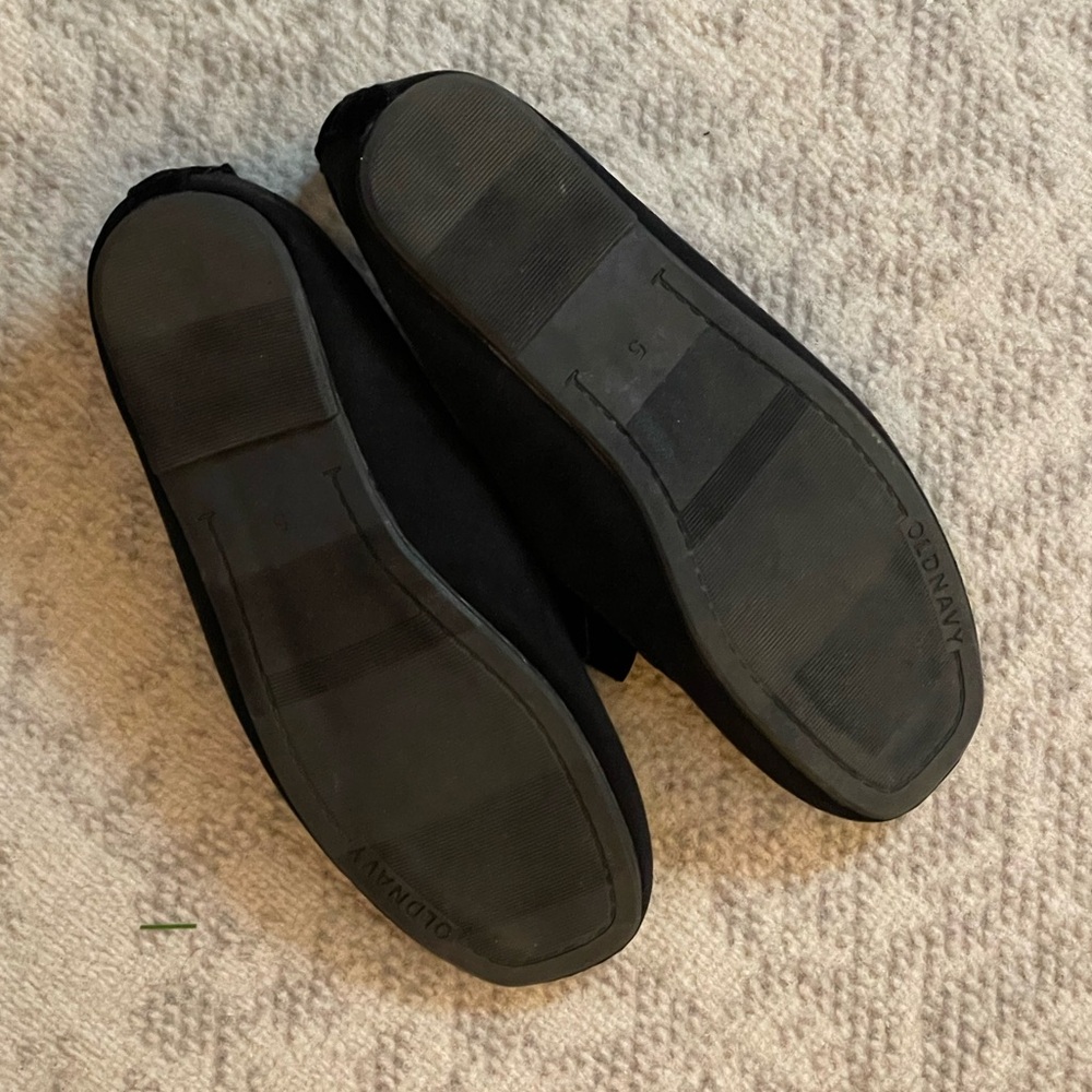 Old Navy Girl’s Black ballet Flats Mary Jane’s with big velvet Bow 5 big kids - Picture 7 of 14